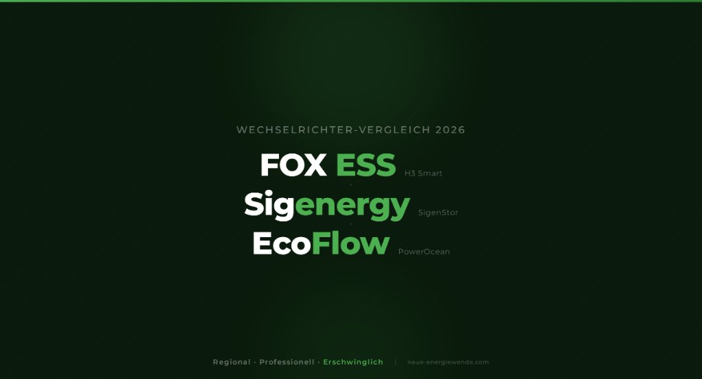 Wechselrichter-Vergleich 2026: FOX ESS, Sigenergy & EcoFlow — welches System passt zu dir?