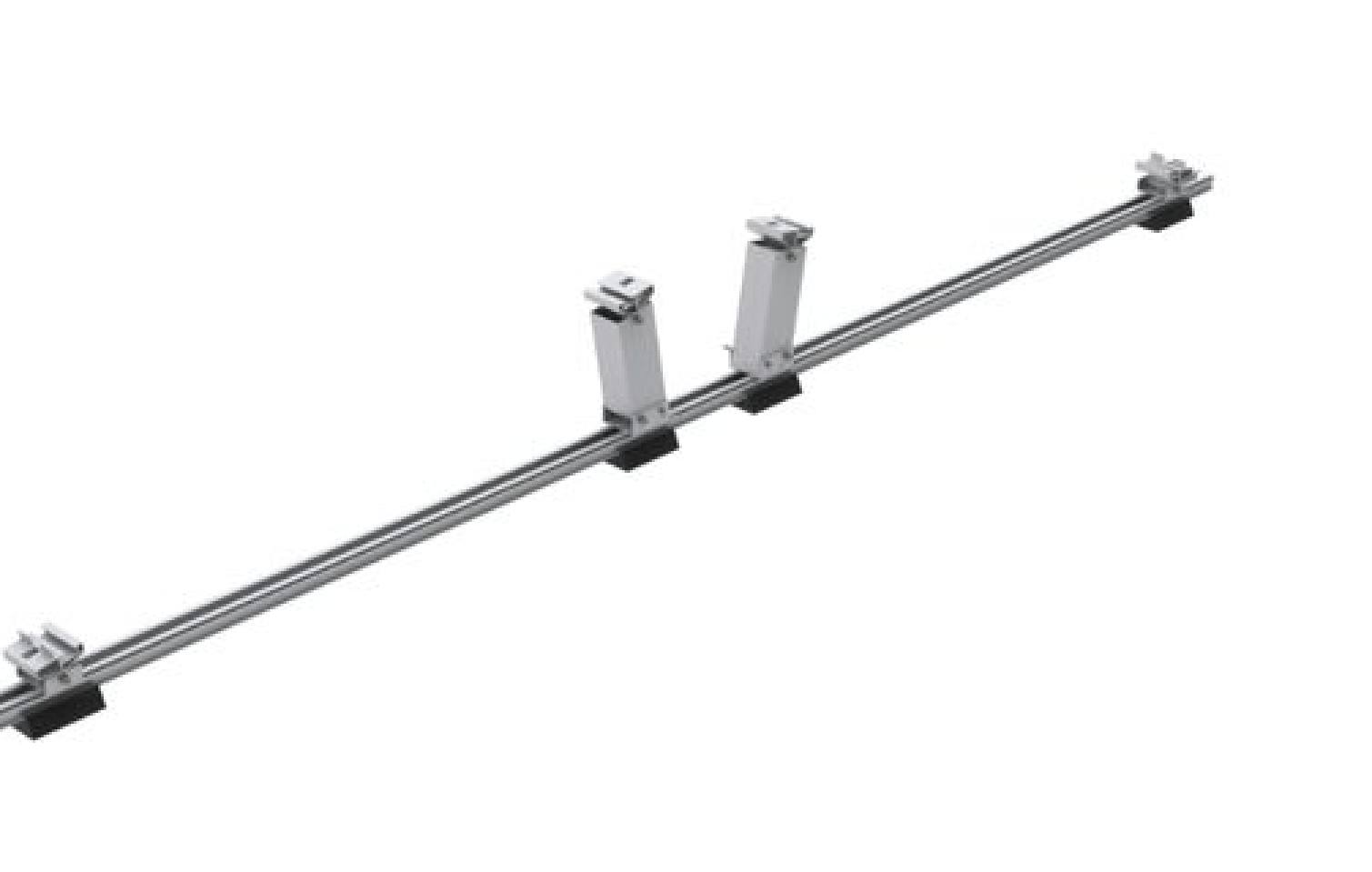 Ost-West-Aufständerung für Flachdächer — Aluminium 6005-T5, 15 Jahre Garantie